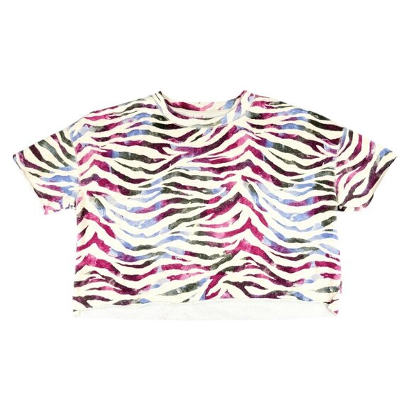 Womens XL Secret Treasures Multi-Color Zebra Print Short Sleeve Co-Ord Sleep Set - Picture 2 of 12